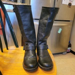 Frye Black Buckle Boots